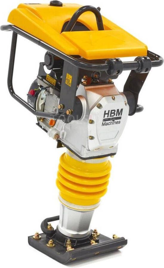 HBM machines HBM Professionele 6.5 PK Trilplaat Vibratie Stamper Inclusief Wiel set en Motor Deksel