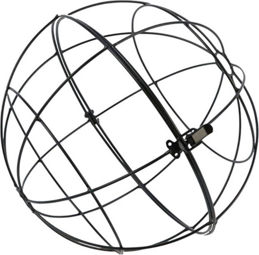 HBX natural living Basic bloemschik Globe Floral metalen opmaak bal Ø30cm zwart