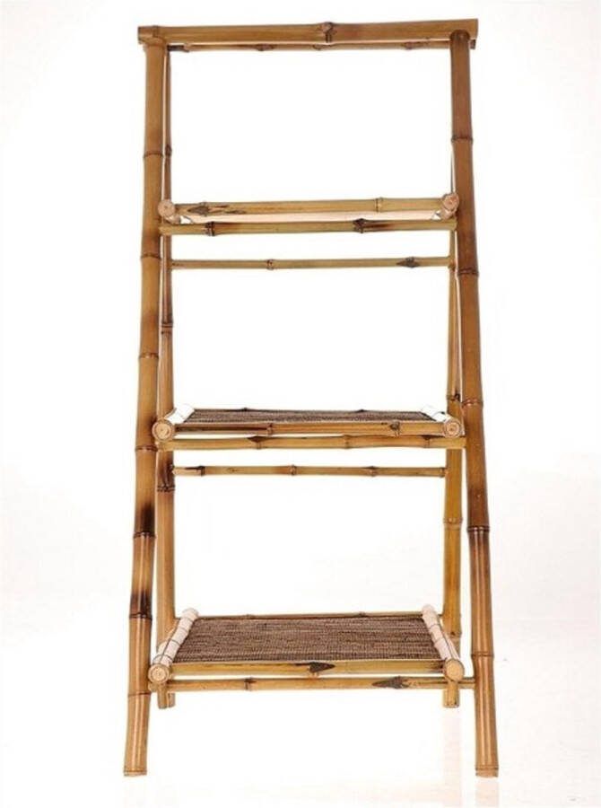 Hbx Natural Living Plantenrek Lipat 3 planken 45x47x100cm bamboe