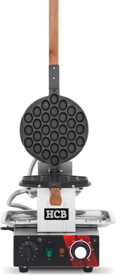 HCB Professioneel rond horeca Wafelijzer bubbel patroon 230V Wafelmaker van RVS INOX 22.5x42x29 cm (BxDxH) 20 kg 8680