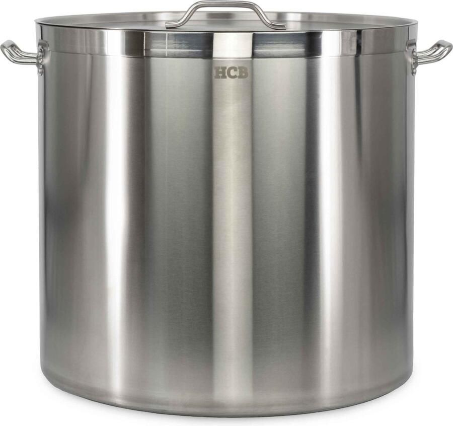 HCB Professionele Kookpan Inductie Gas Electrisch 160 liter Grote RVS INOX pan Soeppan Horeca pannen Kookpot 5476