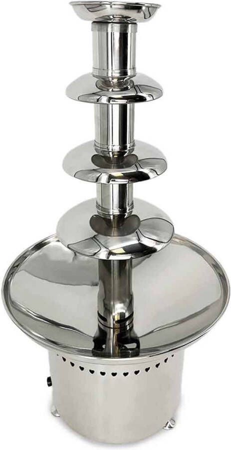 HCB Professionele Horeca Chocoladefontein 4 lagen 60 cm RVS INOX 33x33x60 cm (BxDxH) 6 kg 1120