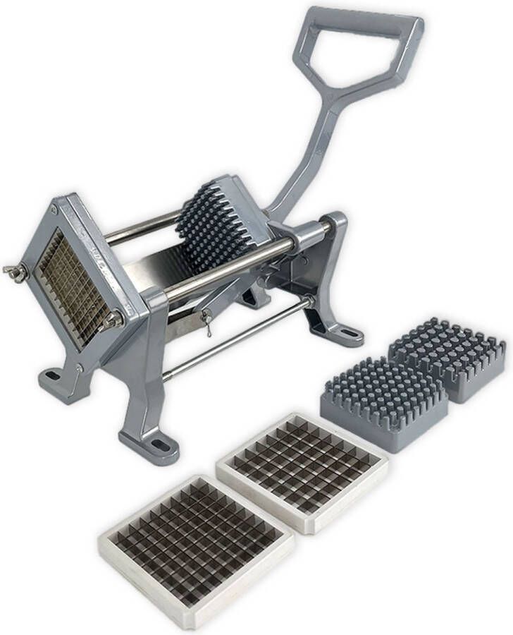 HCB Professionele Horeca Frietsnijder 8 10 en 12mm aluminium patatsnijder 20x40x33.5 cm (BxDxH) 4.5 kg 9917