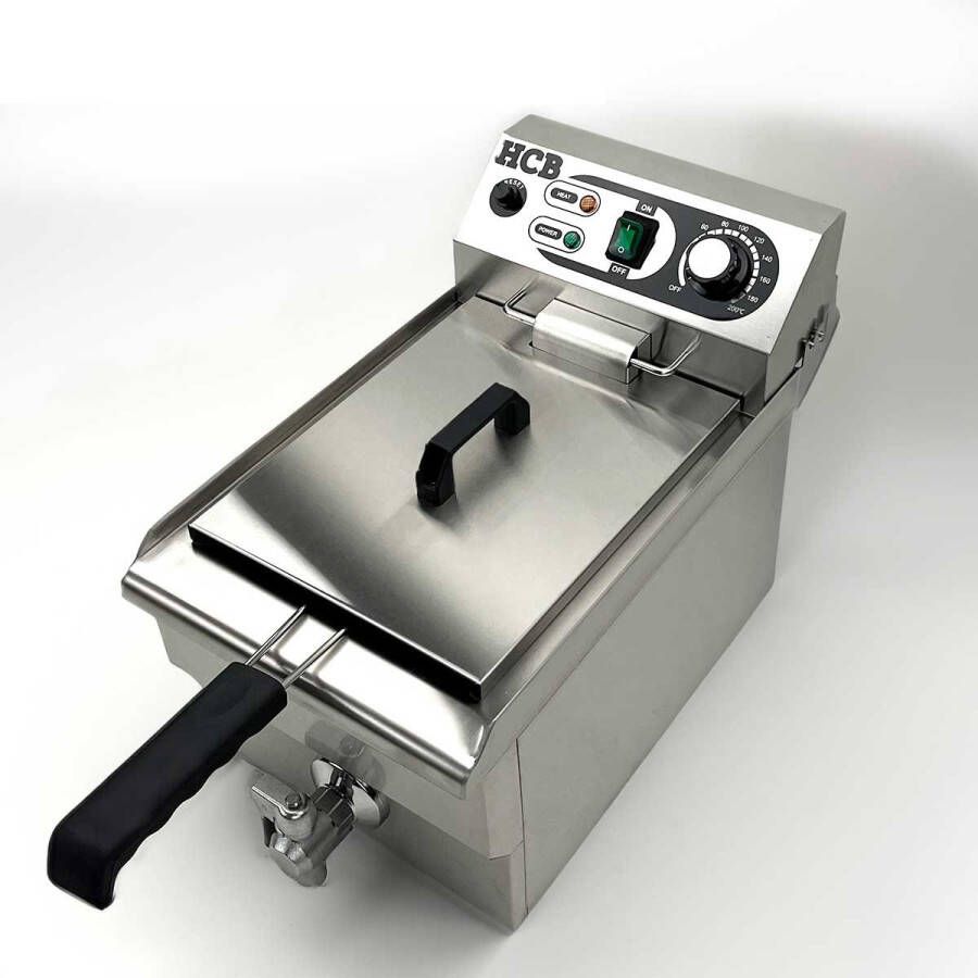 HCB Professionele Horeca Friteuse 10 liter 230V RVS INOX frietpan Frietketel 28x50x35 cm (BxDxH) 7 kg 8705