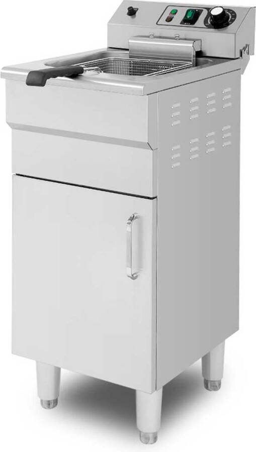 HCB Professionele Horeca frituurpan Friteuse 16 liter 400V RVS INOX frietketel 36x53x91 cm (BxDxH) 21 kg 3454