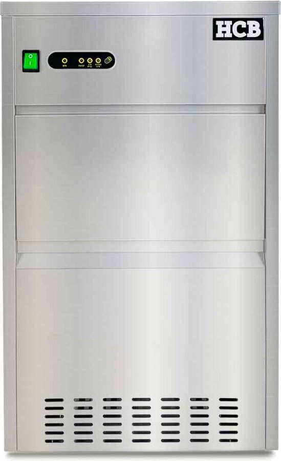 HCB Professionele Horeca IJsblokjesmachine 28 kg p d RVS INOX 230V IJsblokjes machine 33x50x61 cm (BxDxH) 25 kg 3501