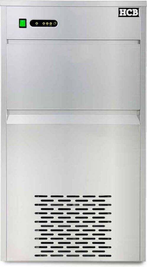 HCB Professionele Horeca IJsblokjesmachine 60 kg p d RVS INOX 230V IJsblokjes machine 50x61x94 cm (BxDxH) 39 kg 3504