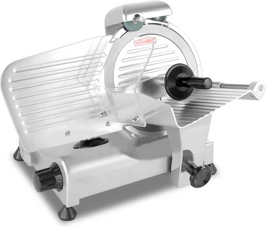 HCB Professionele Horeca Snijmachine 195 mm RVS INOX 230V Allessnijder Vleeswaren Groenten Vleessnijmachine 26.5x35.5x32.5 cm (BxDxH) 12 kg 2510
