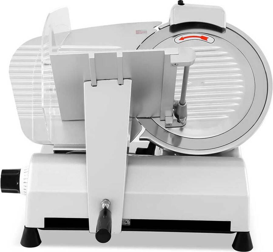 HCB Professionele Horeca Snijmachine 300 mm RVS INOX 230V Allessnijder Vleeswaren Groenten Vleessnijmachine 59.5x52.5x44 cm (BxDxH) 12 kg 2553