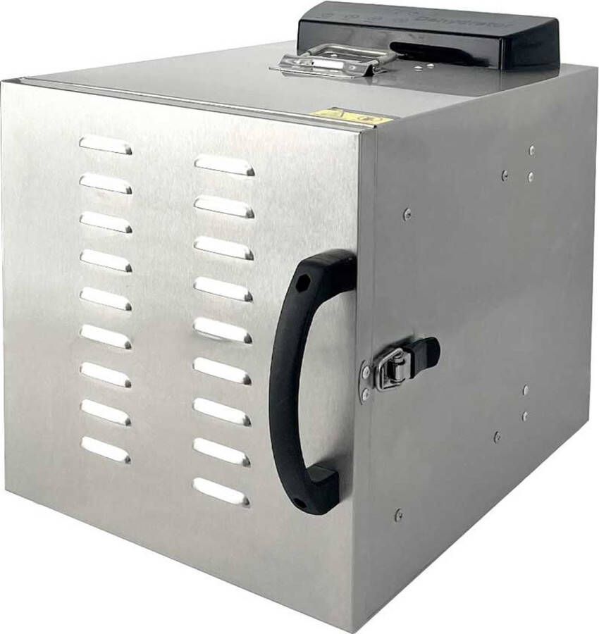 HCB Professionele Horeca Voedseldroger 6 rekken 230V RVS INOX droogoven dehydrator 30x36x34 cm (BxDxH) 10 kg 7711