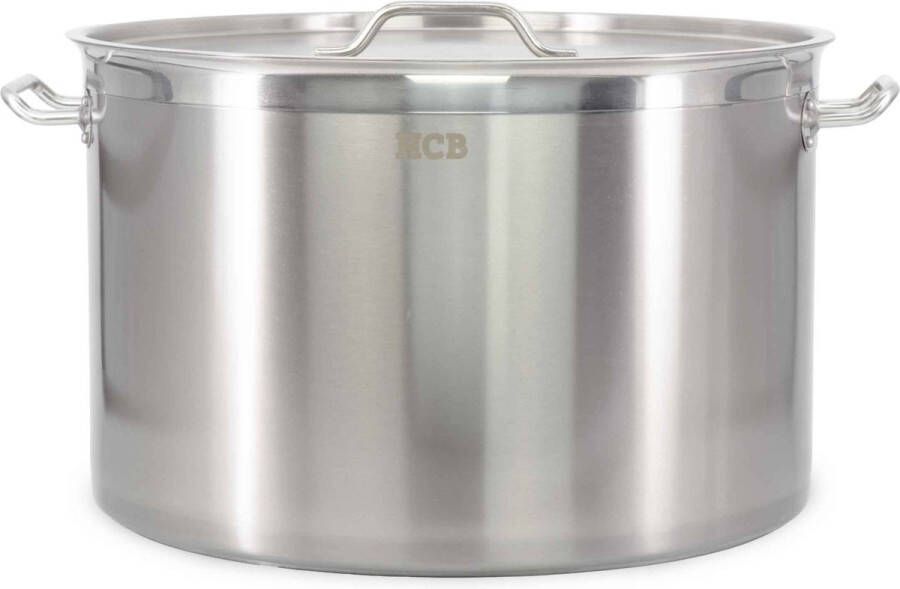 HCB Professionele Kookpan Inductie Gas Electrisch 113 liter Grote RVS INOX pan Soeppan Horeca pannen Kookpot 5457