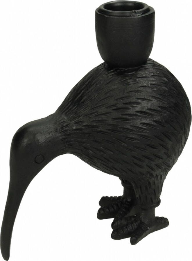 HD Collection Kandelaar Lijster Zwart Kunststof Zwart 15x13x7cm (hxbxd)