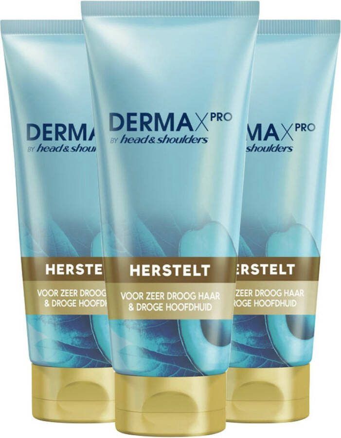Head & Shoulders Conditioner DERMAxPRO Herstelt 3 x 200 ml Voordeelverpakking