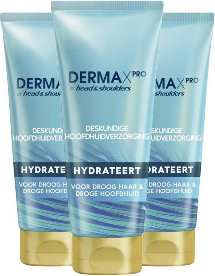 Head & Shoulders Conditioner DERMAxPRO Hydrateert 3 x 200 ml Voordeelverpakking