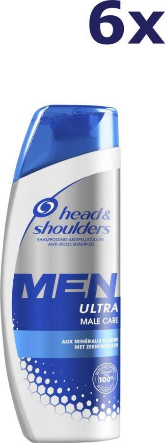 Head & Shoulders Men Ultra Male Care anti-roos shampoo 6 x 250 ml voordeelverpakking