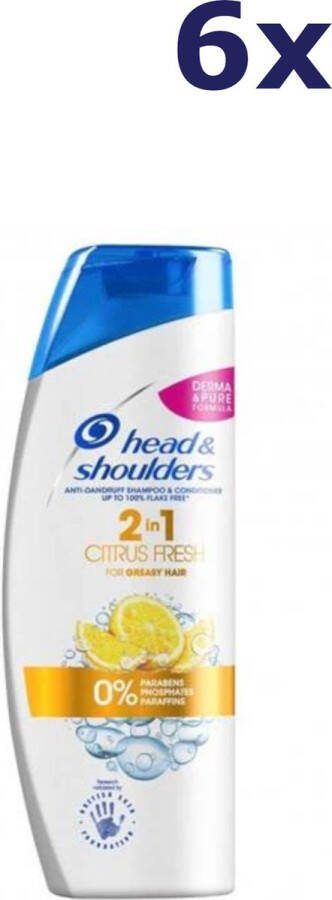 Head & Shoulders 6x Shampoo 270ml citrus fresh 2in1