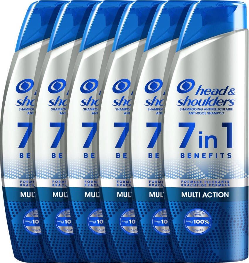 Head & Shoulders 7in1 Krachtige Anti-Roos Shampoo Voor Mannen Voordeelverpakking 6 x 225 ml