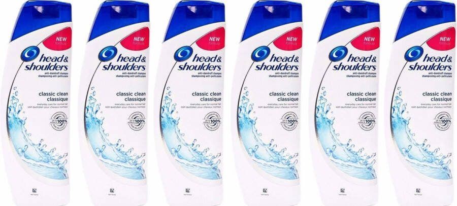 Head & Shoulders Anti Roos Shampoo Classic Clean 6 x 400 ml Voordeelverpakking