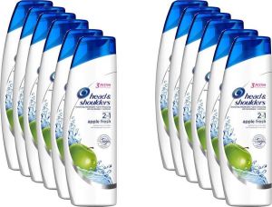 Head & Shoulders Apple Fresh 2-in-1 Voordeelverpakking 12 X 270 Ml Anti-roos Shampoo