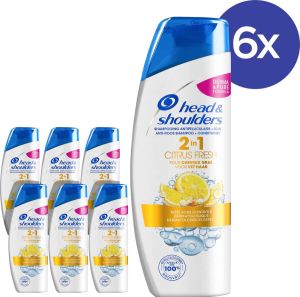 Head & Shoulders Citrus Fresh 2-in-1 Anti-roos Voordeelverpakking 6x270ml Shampoo En Conditioner