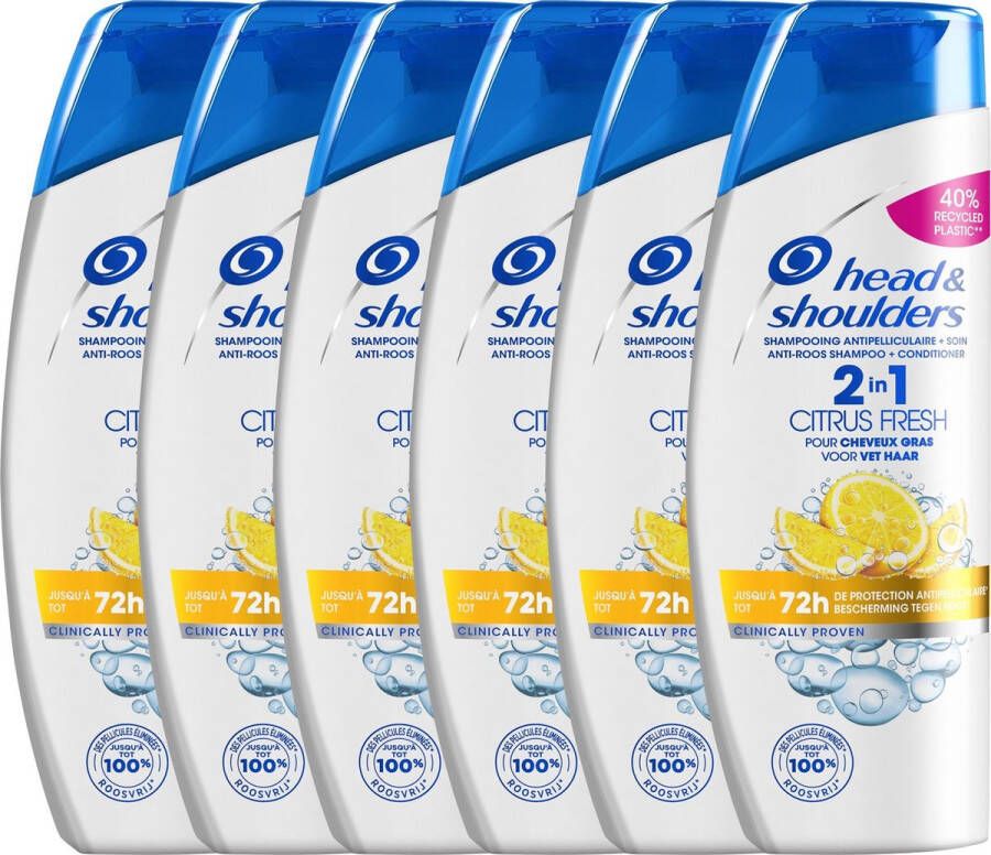 Head & Shoulders Citrus Fresh 2-in-1 anti-roos shampoo 6 x 270 ml voordeelverpakking