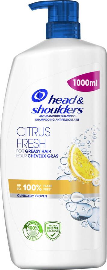 Head & Shoulders Citrus Fresh Anti-roos Shampoo Tot 100% Roosvrij 1000ml