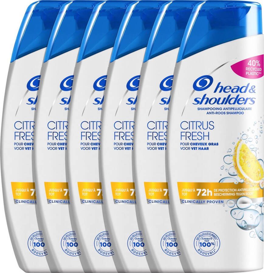 Head & Shoulders Citrus Fresh Anti-roos shampoo 6 x 285 ml voordeelverpakking