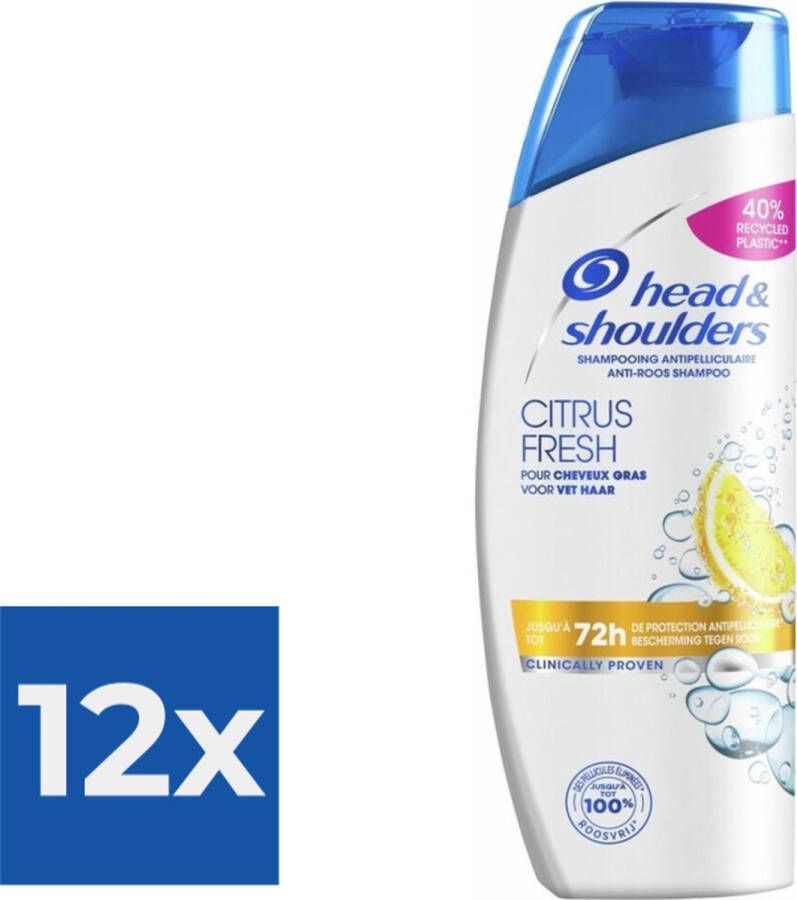 Head & Shoulders Citrus Fresh Shampoo 285 ml Voordeelverpakking 12 stuks