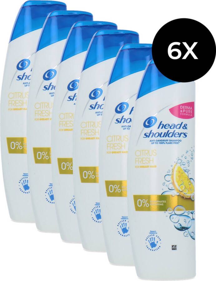 Head & Shoulders Citrus Fresh Shampoo 6 x 250 ml