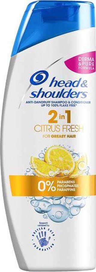 Head & Shoulders Citrus Fris 2in1 Shampoo en Conditioner XXL 750ml Familie Formaat