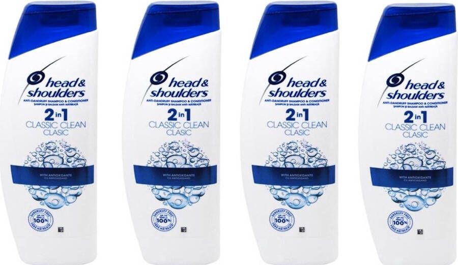 Head & Shoulders Classic Clean 2 in 1 Shampoo XL 4x 400 ml