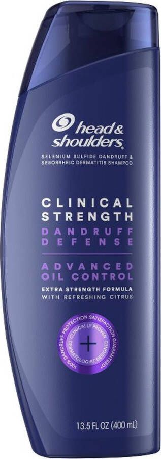Head & Shoulders Clinical Strength Dandruff Shampoo Twin Pack Advanced Oil Control with Refreshing Citrus 400ml