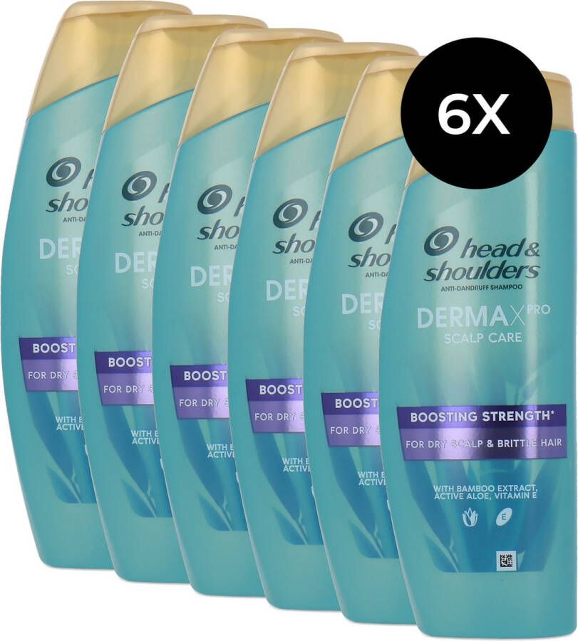 Head & Shoulders DermaXPro Boosting Strength Shampoo 6 x 300 ml (voor breekbaar haar)