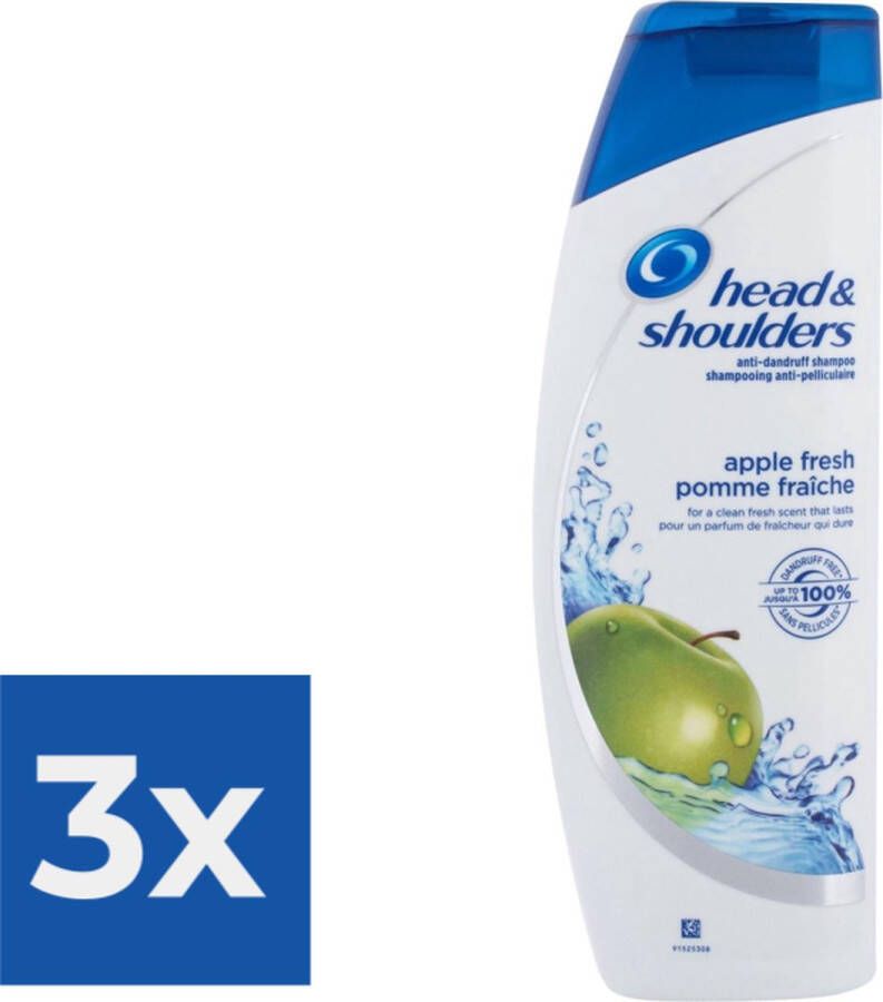 Head &- Shoulders Head & Shoulders Shampoo Apple Fresh 400 mL Voordeelverpakking 3 stuks
