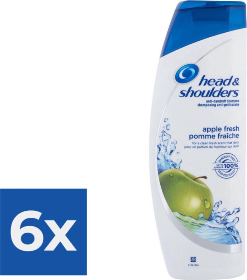 Head &- Shoulders Head & Shoulders Shampoo Apple Fresh 400 mL Voordeelverpakking 6 stuks