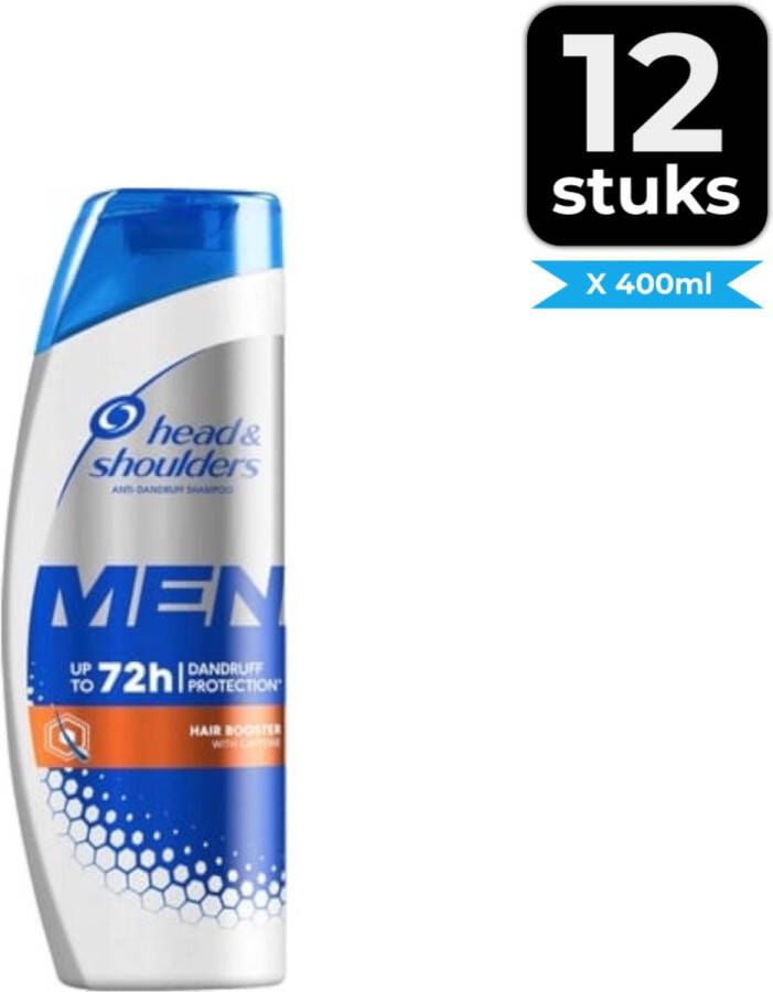 Head &- Shoulders Head & Shoulders Shampoo Men Hair Booster 400ml Voordeelverpakking 12 stuks