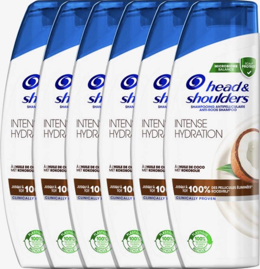 Head & Shoulders Intense Hydration Anti-roos shampoo Tot 100% Roosvrij 6 x 250ml