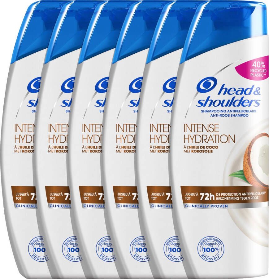 Head & Shoulders Intense Hydration Anti-roos shampoo Tot 100% Roosvrij Voordeelverpakking 6 x 285ml