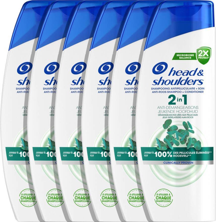 Head & Shoulders Jeukende Hoofdhuid 2-in-1- Anti-Roos Shampoo Voordeelverpakking 6 x 300 ml