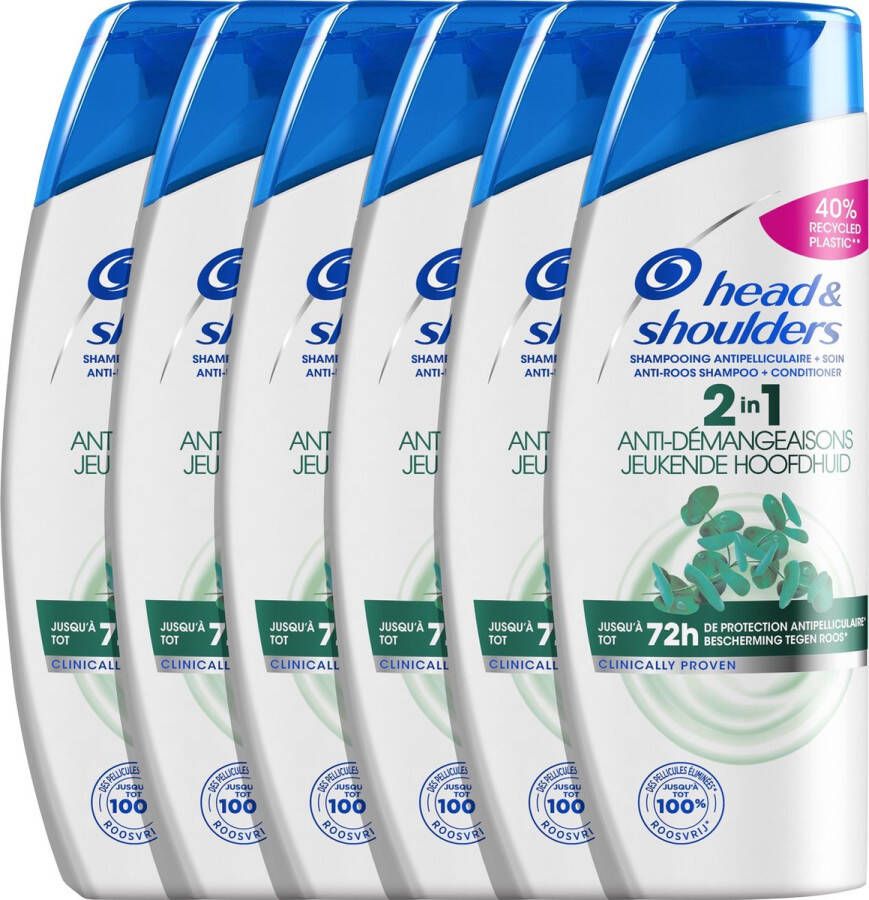 Head & Shoulders Jeukende Hoofdhuid 2in1 Anti-Roos Shampoo en Conditioner Voordeelverpakking 6 x 270 ml