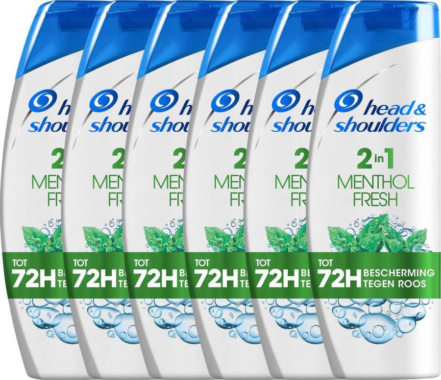 Head & Shoulders Menthol Fresh 2-in-1 anti-roos shampoo 6 x 270 ml voordeelverpakking