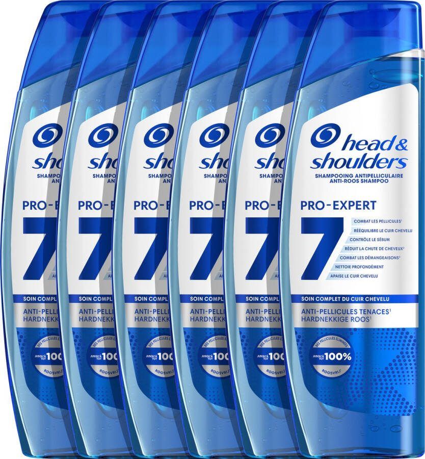 Head & Shoulders Pro-Expert 7 Hardnekkige Roos Anti-Roos Shampoo Voordeelverpakking 6 x 250 ml