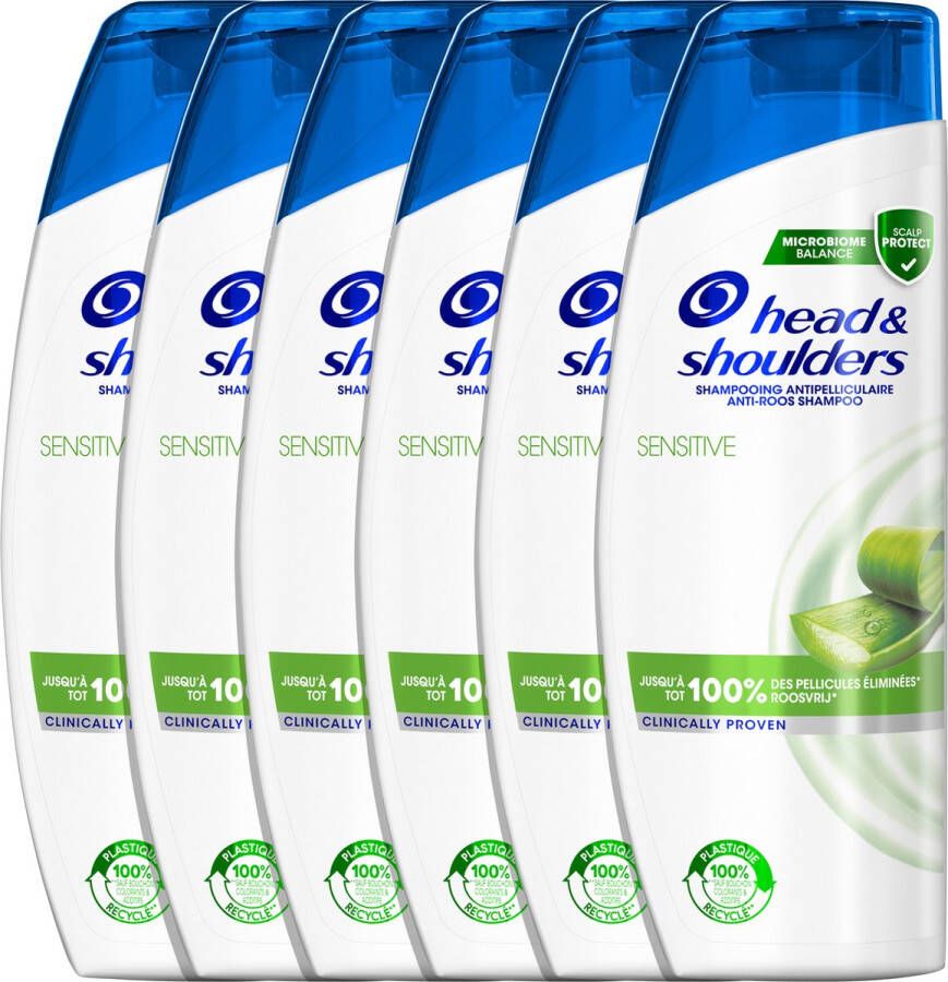 Head & Shoulders Sensitive Anti-roos Shampoo Tot 100% Roosvrij Voordeelverpakking 6 x 285ml