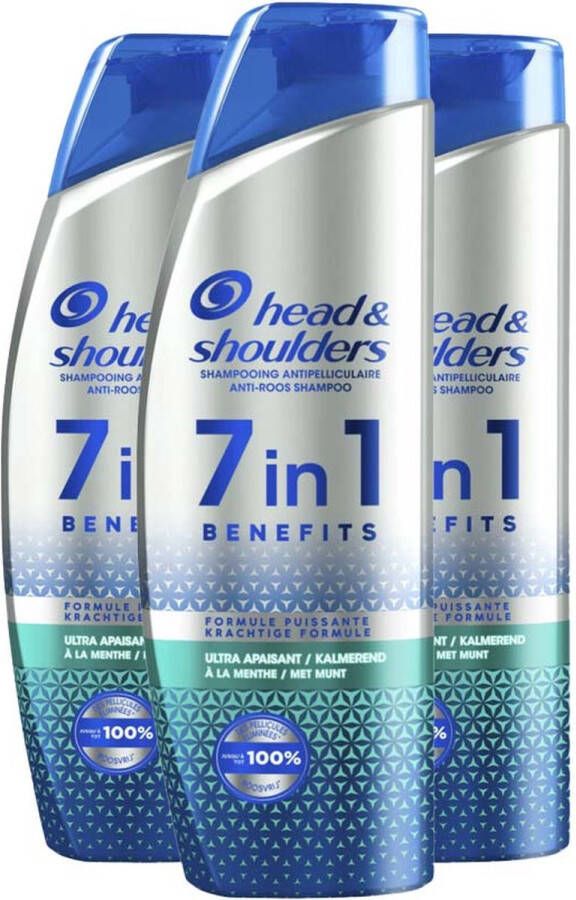 Head & Shoulders Shampoo 7in1 Ultra Kalmerend 3 x 225 ml Voordeelverpakking