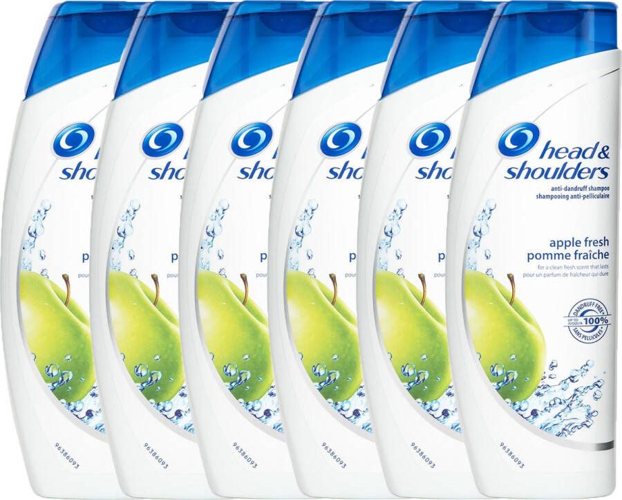 Head & Shoulders Shampoo Apple Fresh 6 x 400 ML Voordeelverpakking