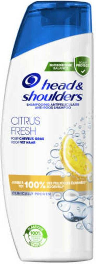Head & Shoulders Shampoo Citrus Fresh 3 x 285 ml Voordeelverpakking