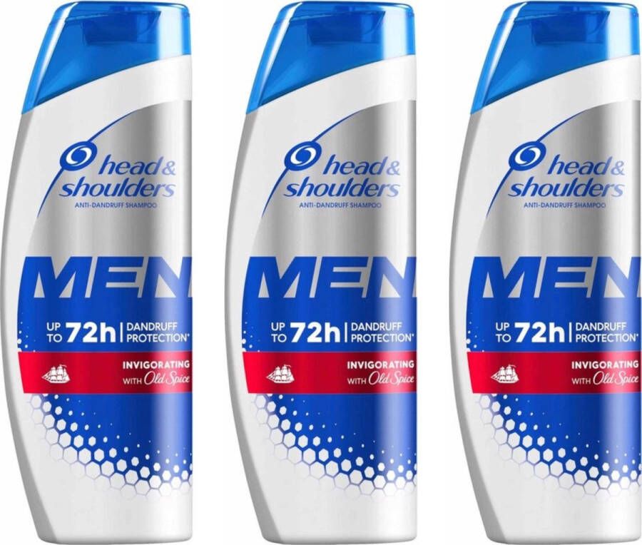 Head & Shoulders Shampoo Men Invigorating met Old Spice Scent 3 x 400 ml