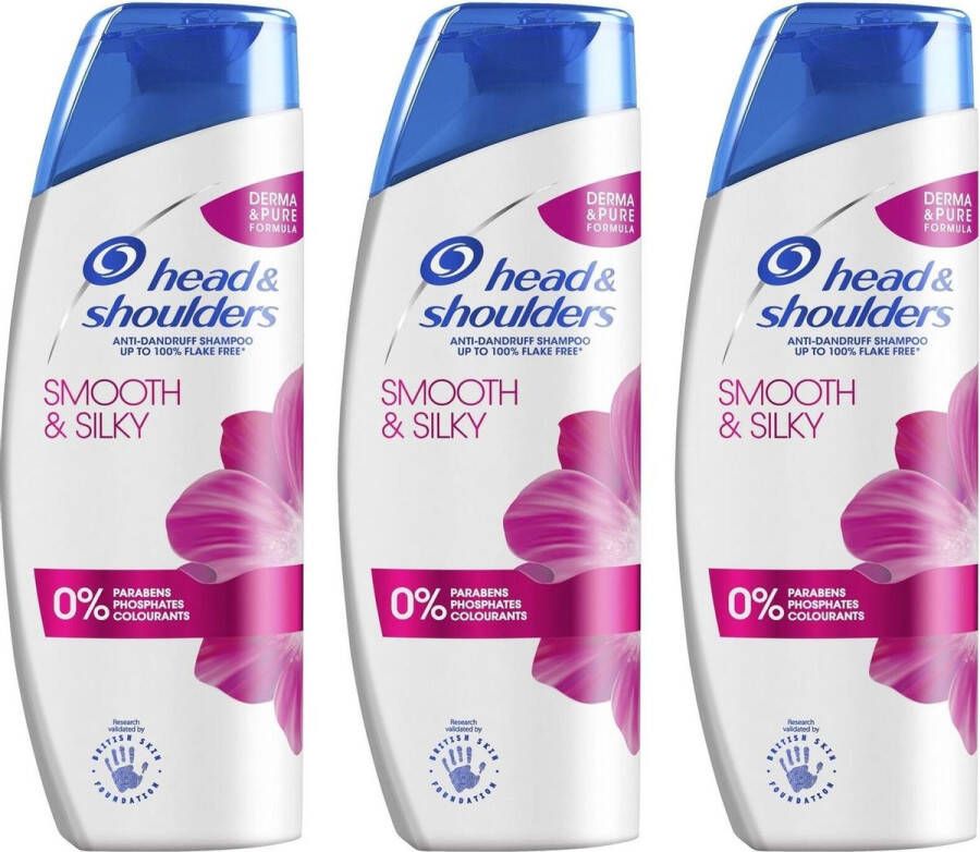 Head & Shoulders Shampoo Silky Smooth 3 x 500 ml