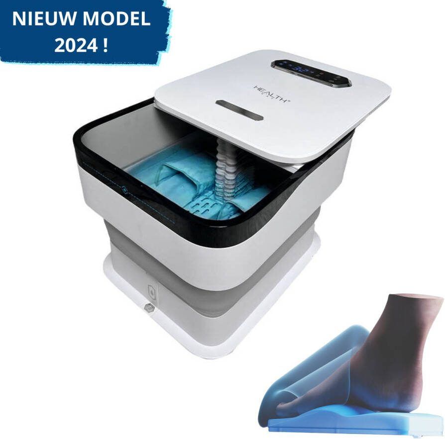 Health Bay 360º Massage Voetenbad Airbag Massage Shiatsu Massage Automatisch in uit Vouwen Verwarmen tot 48℃ Voetenbad met Massage Voetmassage apparaat