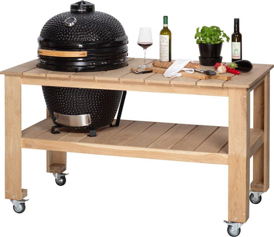 Heavenly Garden BLACK FRIDAY 35% KORTING! BBQ Tafel Buitenkeuken Starter de Luxe Afmetingen (LxBxH) 150 x 76 x 87 cm Eikenhout